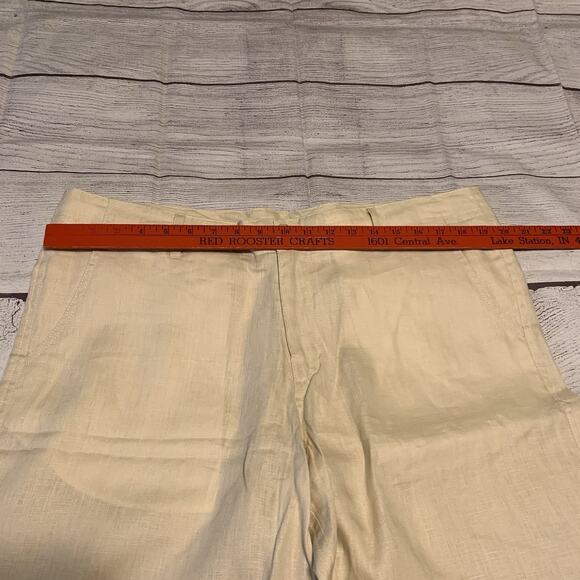 Island Importer Mens Size 38 Linen Maui Shorts Natural - Picture 2 of 9